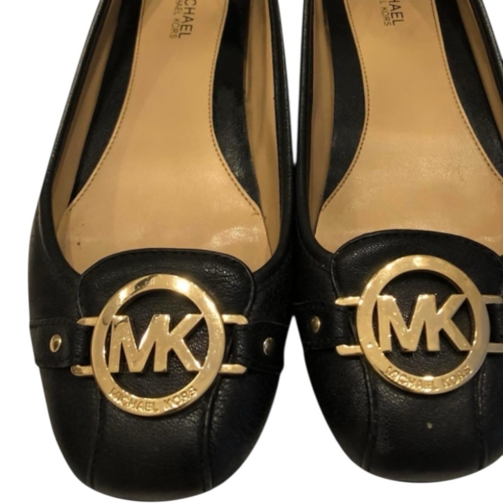 Michael Kors Fulton Studded black flat moccasins